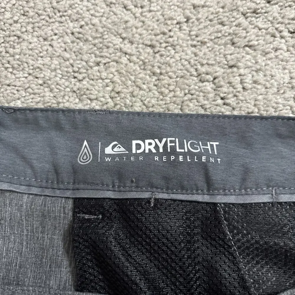 Quiksilver Amphibian Shorts Mens 30 Gray 4-Way Stretch Hybrid Casual Chino